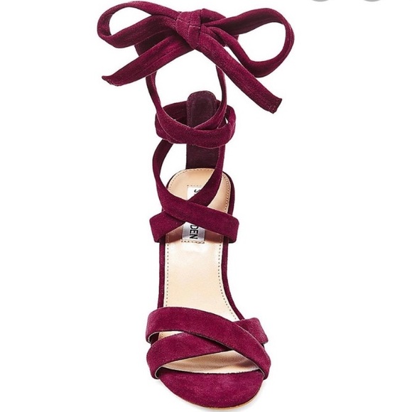 Steve Madden Christey Lace Up Leather Heel in Brandy Wine - Picture 3 of 15